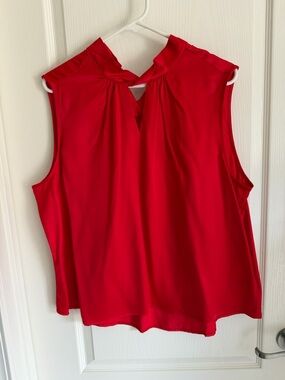 Boohoo Red Sleeveless Keyhole Neck Camisole